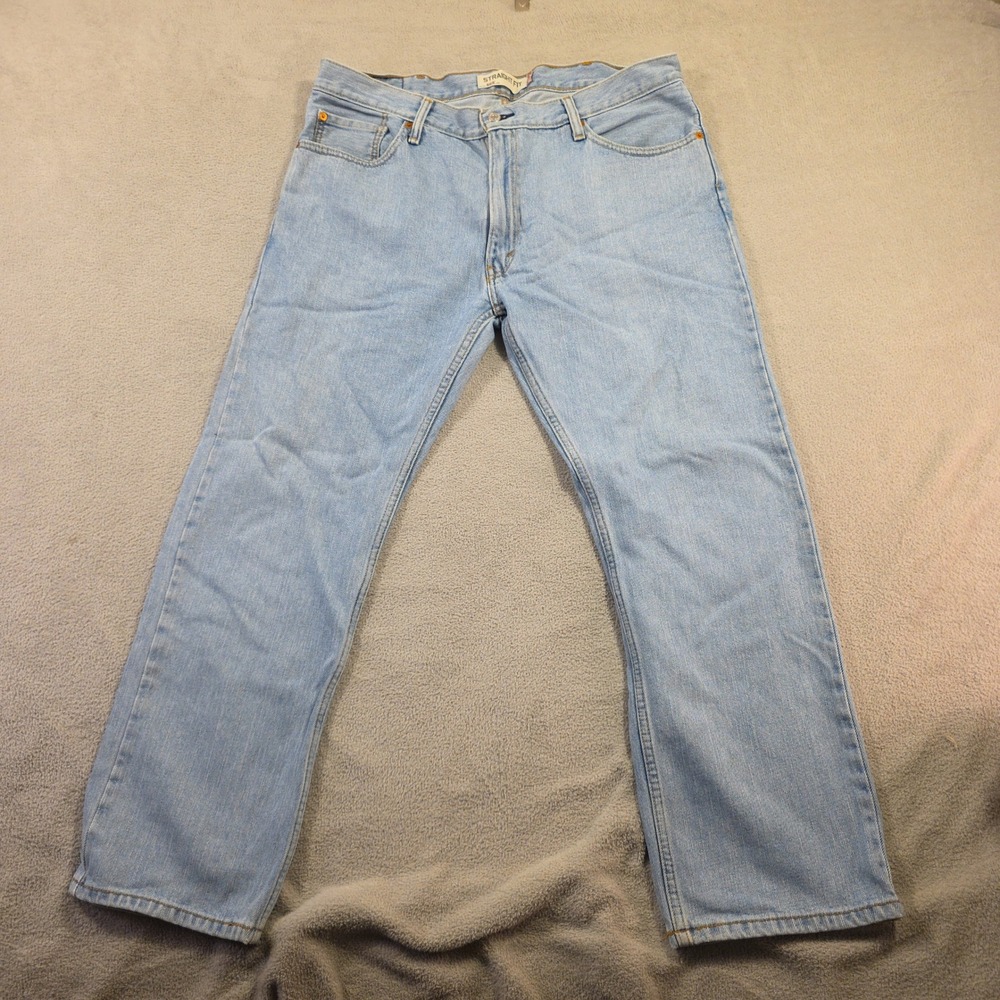 Levi's Jeans Mens 38x30 (Fits 38x28) Light Wash 505 Straight Fit Y2K Streetwear